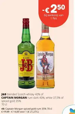 Spar Captain Morgan spiced gold rum aanbieding