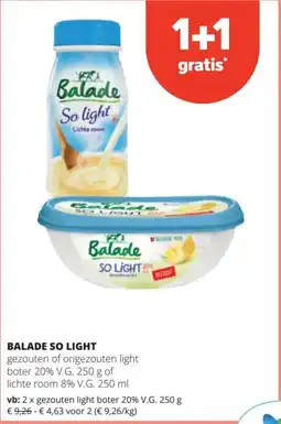Spar Balade so light gezouten light boter 20% v.g. aanbieding