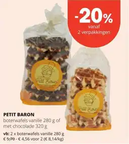 Spar Petit baron boterwafels vanille aanbieding