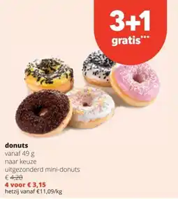 Donuts uitgezonderd mini-donuts
