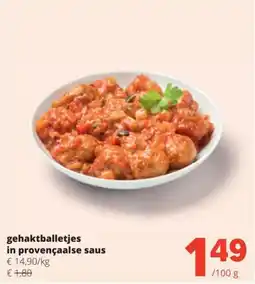 Spar Gehaktballetjes in provençaalse saus aanbieding