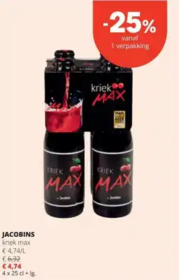 Spar Jacobins kriek max aanbieding