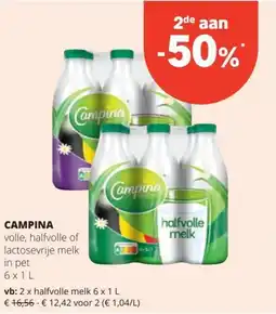 Spar Campina halfvolle melk aanbieding
