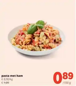 Spar Pasta met ham aanbieding