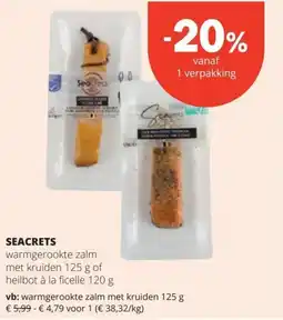 Spar Seacrets warmgerookte zalm met kruiden aanbieding