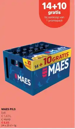 Spar Maes pils bak aanbieding