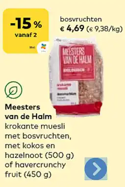 Bio Planet Meesters van de Halm bosvruchten aanbieding