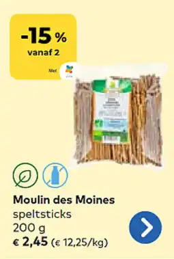 Bio Planet Moulin des Moines speltsticks aanbieding