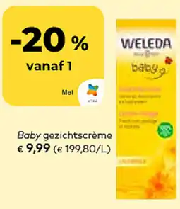 Bio Planet Weleda Baby gezichtscrème aanbieding