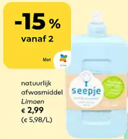Bio Planet Seepje natuurlijk afwasmiddel seepje Limoen aanbieding