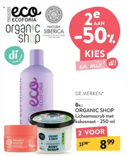 Di Organic shop Lichaamsscrub met kokosnoot aanbieding