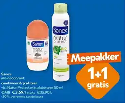 OKay Sanex Natur Protect met aluinsteen 50 ml aanbieding