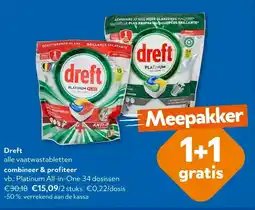 OKay Dreft Platinum All-in-One 34 dosissen aanbieding