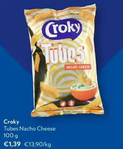OKay Croky Tubes Nacho Cheese 100 g aanbieding