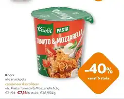 OKay Knorr Pasta Tomato & Mozzarella 63 g aanbieding