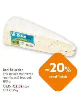 OKay Boni Selection brie gevuld met verse roomkaas & bieslook 180 g aanbieding