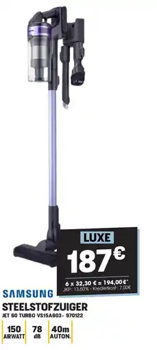 Electro Depot Samsung STEELSTOFZUIGER JET 60 TURBO VS15A603 aanbieding