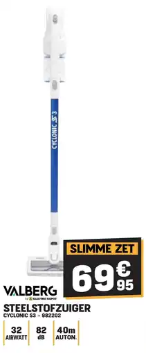 Electro Depot Valberg STEELSTOFZUIGER CYCLONIC S3 aanbieding