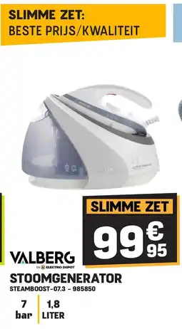 Electro Depot Valberg STOOMGENERATOR STEAMBOOST-07.3 aanbieding