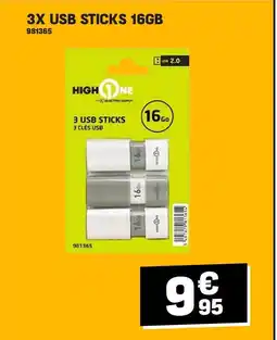 Electro Depot 3X USB STICKS 16GB aanbieding