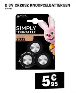 Electro Depot 2 3V CR2032 KNOOPCELBATTERIJEN aanbieding