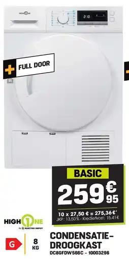 Electro Depot High One CONDENSATIEDROOGKAST DC8GFDW566C aanbieding