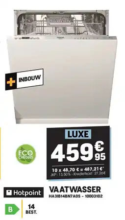 Electro Depot Hotpoing VAATWASSER HA3IB14BN7A0S aanbieding