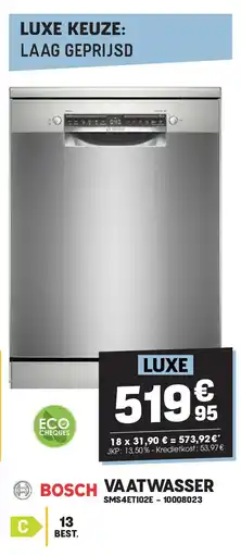 Electro Depot Bosch VAATWASSER SMS4ETI02E aanbieding
