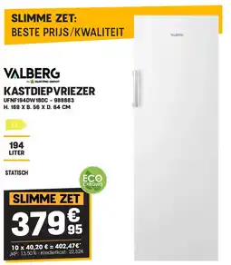 Electro Depot Valberg KASTDIEPVRIEZER UFNF194DW180C aanbieding