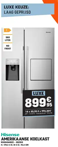 Electro Depot Hisense AMERIKAANSE KOELKAST RS694N4BCE aanbieding