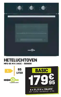 Electro Depot High One HETELUCHTOVEN MFO 65 M K 343C aanbieding