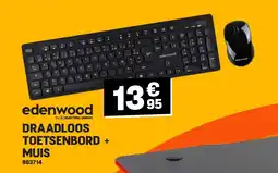 Electro Depot Edenwood DRAADLOOS TOETSENBORD + MUIS aanbieding
