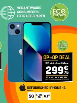 Electro Depot Apple REFURBISHED iPHONE 13 aanbieding