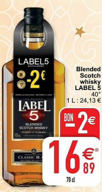 Cora Blended scotch whisky label 5 aanbieding