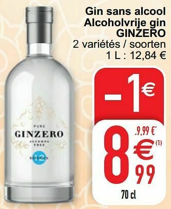 Cora Gin sans alcool alcoholvrije gin ginzero aanbieding
