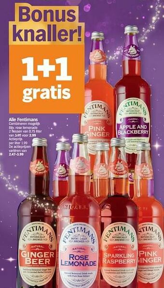 Albert Heijn Fentimans rose lemonade aanbieding