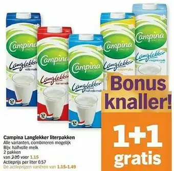 Albert Heijn Halfvolle melk aanbieding