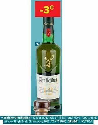 Carrefour Whisky glenfiddich aanbieding