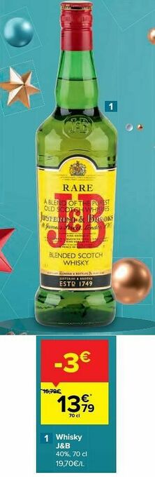 Carrefour Whisky j+b aanbieding