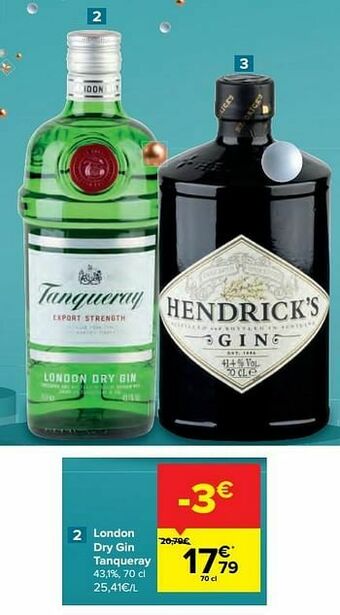 Carrefour London dry gin tanqueray aanbieding