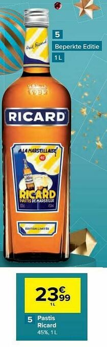 Carrefour Pastis ricard aanbieding