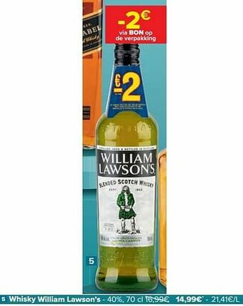 Carrefour Whisky william lawson’s aanbieding