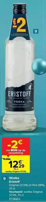 Carrefour Wodka eristoff original aanbieding