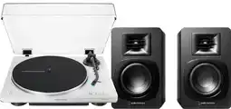 Coolblue Audio Technica AT-LP70xBT Blanc + Audio-Technica ATH-SP3X Noir aanbieding