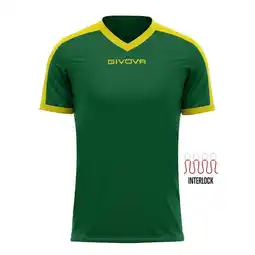 Decathlon Givova Revolution Sport T-shirt Groen/Geel - Ademend en Licht aanbieding