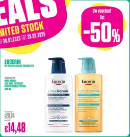 Medi Market Eucerin op de uitgestalde producten aanbieding
