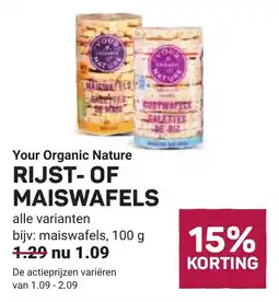 Ekoplaza Your organic nature rijst of maiswafels aanbieding