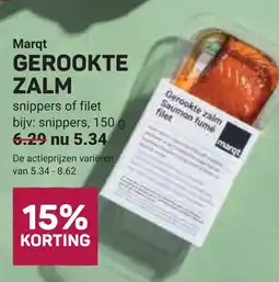 Ekoplaza Marqt gerookte zalm aanbieding