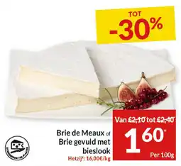 Intermarché Brie de Meaux of Brie gevuld met bieslook aanbieding