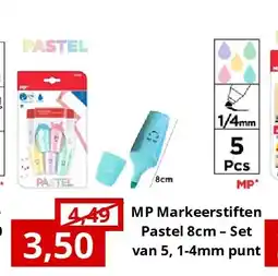 NH Market MP Markeerstiften Pastel 8cm – Set van 5, 1-4mm punt aanbieding